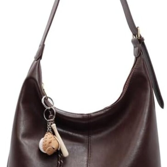 Hobo bag for Women,PU Leather Shoulder bag Slouchy Tote Bags Designer Handbag Bo - Picture 1 of 7